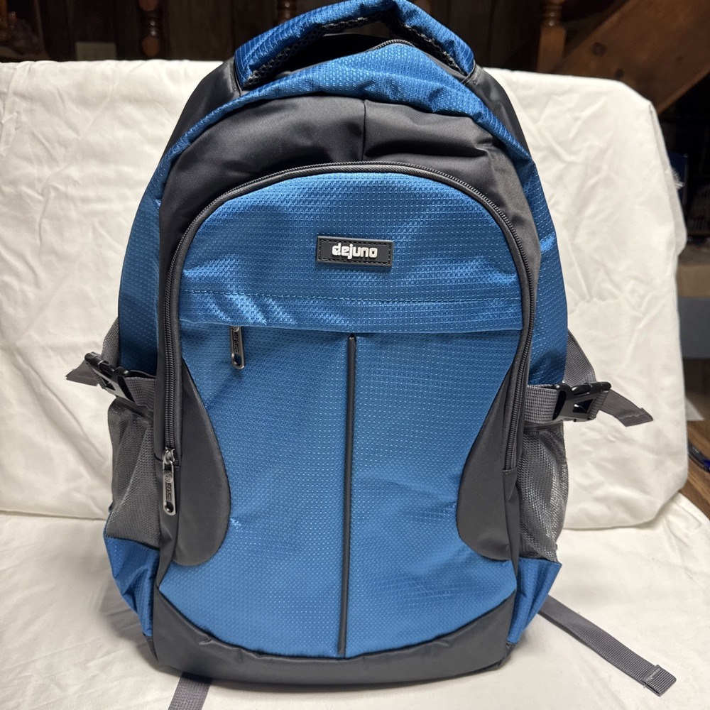 Dejuno Crestone Backpack 19" Blue Checkpoint-Friendly Laptop Adults/Kids NWT